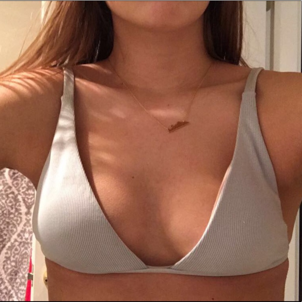 light blue bikini top